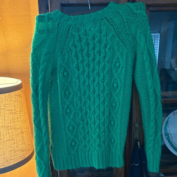 J. Crew Kids Green Cable Knit Sweater - Picture 3 of 3